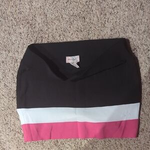 Elegant Colorblock Pencil Skirt by Classique